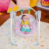 imageBright Starts Portable Automatic 6Speed Baby Swing with Adaptable Speed Taggies Music RemovableToyBar 09 Months 620 lbs Whimsical WildPink Paradise