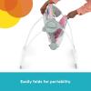 imageBright Starts Portable Automatic 6Speed Baby Swing with Adaptable Speed Taggies Music RemovableToyBar 09 Months 620 lbs Whimsical WildPink Paradise