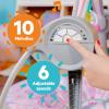 imageBright Starts Portable Automatic 6Speed Baby Swing with Adaptable Speed Taggies Music RemovableToyBar 09 Months 620 lbs Whimsical WildPink Paradise