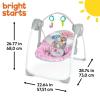 imageBright Starts Portable Automatic 6Speed Baby Swing with Adaptable Speed Taggies Music RemovableToyBar 09 Months 620 lbs Whimsical WildPink Paradise