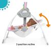 imageBright Starts Portable Automatic 6Speed Baby Swing with Adaptable Speed Taggies Music RemovableToyBar 09 Months 620 lbs Whimsical WildPink Paradise