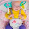 imageBright Starts Portable Automatic 6Speed Baby Swing with Adaptable Speed Taggies Music RemovableToyBar 09 Months 620 lbs Whimsical WildPink Paradise