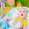 imageBright Starts Portable Automatic 6Speed Baby Swing with Adaptable Speed Taggies Music RemovableToyBar 09 Months 620 lbs Whimsical WildRainforest Vibes