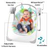 imageBright Starts Portable Automatic 6Speed Baby Swing with Adaptable Speed Taggies Music RemovableToyBar 09 Months 620 lbs Whimsical WildRainforest Vibes