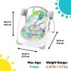 imageBright Starts Portable Automatic 6Speed Baby Swing with Adaptable Speed Taggies Music RemovableToyBar 09 Months 620 lbs Whimsical WildRainforest Vibes