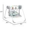 imageBright Starts Portable Automatic 6Speed Baby Swing with Adaptable Speed Taggies Music RemovableToyBar 09 Months 620 lbs Whimsical WildWhimsical Wild