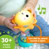 imageBright Starts Press ampamp Glow Spinner Cause and Effect Musical Baby Toy Age 6 MonthsJust for Sun Flashlight