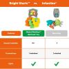 imageBright Starts Press ampamp Glow Spinner Cause and Effect Musical Baby Toy Age 6 MonthsMonkeys