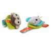 imageBright Starts Rattle ampamp Teethe Wrist Pals Toy Unicorn ampamp Llama Newborn 2 CountOrangeBlue