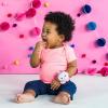 imageBright Starts Rattle ampamp Teethe Wrist Pals Toy Unicorn ampamp Llama Newborn 2 CountPink