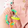 imageBright Starts Rattle and Teethe Chillable Baby Teether Pretty in Pink Ages 3 Months Grab  Spin Rattle