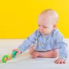 imageBright Starts Rattle and Teethe Chillable Baby Teether Pretty in Pink Ages 3 Months Rattle  Shake Green