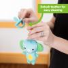 imageBright Starts SootheMate Plush Baby Teether Toy Unicorn Detachable PaciferShaped Teether for Newborns ampamp UpElephant