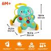 imageBright Starts Stroll n Roll 2in1Ball Push Walker  Includes 3 Toy Balls Elephant with 70 Songs ampamp Sounds 7 Activities  Ball Drop Piano Spinner Flip Book ampamp MoreStroll N Roll Walker