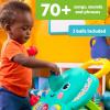 imageBright Starts Stroll n Roll 2in1Ball Push Walker  Includes 3 Toy Balls Elephant with 70 Songs ampamp Sounds 7 Activities  Ball Drop Piano Spinner Flip Book ampamp MoreStroll N Roll Walker