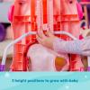 imageBright Starts Tiny Trek 2in1 Baby Activity Walker with Toy Station Adjustable Height and EasyFold Frame Jungle Vines Age 6 MonthsMinnie Mouse Go  Go Bows