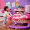 imageBright Starts Tiny Trek 2in1 Baby Activity Walker with Toy Station Adjustable Height and EasyFold Frame Jungle Vines Age 6 MonthsMinnie Mouse Go  Go Bows
