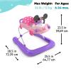 imageBright Starts Tiny Trek 2in1 Baby Activity Walker with Toy Station Adjustable Height and EasyFold Frame Jungle Vines Age 6 MonthsMinnie Mouse Go  Go Bows