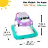 imageBright Starts Tiny Trek 2in1 Baby Activity Walker with Toy Station Adjustable Height and EasyFold Frame Jungle Vines Age 6 MonthsPurple Power