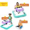 imageBright Starts Tiny Trek 2in1 Baby Activity Walker with Toy Station Adjustable Height and EasyFold Frame Jungle Vines Age 6 MonthsPurple Power