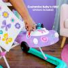 imageBright Starts Tiny Trek 2in1 Baby Activity Walker with Toy Station Adjustable Height and EasyFold Frame Jungle Vines Age 6 MonthsPurple Power