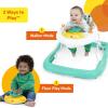 imageBright Starts Tiny Trek 2in1 Baby Activity Walker with Toy Station Adjustable Height and EasyFold Frame Jungle Vines Age 6 MonthsReady to Roll