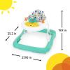 imageBright Starts Tiny Trek 2in1 Baby Activity Walker with Toy Station Adjustable Height and EasyFold Frame Jungle Vines Age 6 MonthsReady to Roll