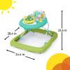 imageBright Starts Tiny Trek 2in1 Baby Activity Walker with Toy Station Adjustable Height and EasyFold Frame Jungle Vines Age 6 MonthsWanderlights