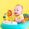 imageBright Starts Tiny Trek 2in1 Baby Activity Walker with Toy Station Adjustable Height and EasyFold Frame Jungle Vines Age 6 MonthsZig Zag Zebra