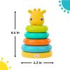 imageBright Starts Treat Tower Stacking Toy with Teether in Cupcake and Donut Shapes Develop Fine Motor Skills Unisex 6 MonthsGiraffe Tower