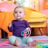 imageBright Starts Wild Wiggles Baby Activity Gym ampamp Play Mat with FoldingToy bar Newborn and up  Green 185 x 291 x 291Pink Palms