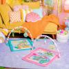 imageBright Starts Wild Wiggles Baby Activity Gym ampamp Play Mat with FoldingToy bar Newborn and up  Green 185 x 291 x 291Pink Palms