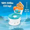 imageDisney Baby Finding Nemo My Size Potty Training Toilet by Bright Starts Toddler Potty Chair with Flushing ampamp Cheering Sounds Removable Seat with Splash Guard ampamp Handles Ages 18 Months Up to 50 lbsNemo