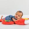 imageStarts Sesame Street Tummy Time Elmo Prop Mat with 3 Detachable Newborn Toys and Multiple Textures and Flaps for Baby Gyms and Playmats
