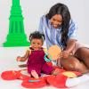 imageStarts Sesame Street Tummy Time Elmo Prop Mat with 3 Detachable Newborn Toys and Multiple Textures and Flaps for Baby Gyms and Playmats