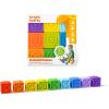 imageBright Starts KaledioCubes 9pk Stack ampamp Squeeze Blocks Baby Bath Toys  Play ampamp Learn with Colors Numbers ampamp Shapes Ages 3 Months MulticolorKalediocubes