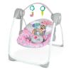 imageBright Starts Portable Automatic 6Speed Baby Swing with Adaptable Speed Taggies Music RemovableToyBar 09 Months 620 lbs Whimsical WildPink Paradise