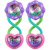 imageBright Starts Rattle and Teethe Chillable Baby Teether Pretty in Pink Ages 3 Months Rattle and Shake Barbell Set