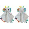 imageBright Starts Sesame Street Snuggles with Elmo Babys First Soothing Blanket Ages 012 Months1 Count Pack of 2