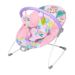 imageBright Starts Baby Bouncer Soothing Vibrations Infant Seat  Removable Toy Bar Nonslip Feet 06 Months Up to 20 lbs Rainforest VibesWildflower Wonders