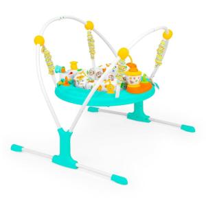 imageBright Starts Bounce Bounce Baby 2in1 Activity Center Jumper ampamp Table  Playful Pond Green 6 MonthsCooking Up Fun