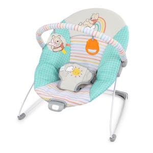 imageBright Starts Disney Baby Minnie Mouse Baby Bouncer Soothing Vibrations Plush Infant Seat  Removable Toy Bar Nonslip Feet 06 Months Up to 20 lbs Spotty DottyWinnie The Pooh