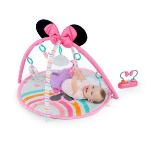 imageBright Starts Disney Baby The Little Mermaid Twinkle Trove LightUp Musical Baby Activity Gym with Tummy Time Pillow NewbornMinnie Mouse Forever Besties