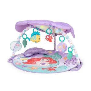 imageBright Starts Disney Baby The Little Mermaid Twinkle Trove LightUp Musical Baby Activity Gym with Tummy Time Pillow NewbornThe Little Mermaid