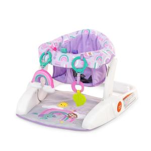 imageBright Starts LearntoSit Baby Floor Seat 2Positions Grow with Infant Portable Baby Chair Includes Sensory Toys Unisex 412 Months Playful ParadisePurple