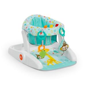 imageBright Starts LearntoSit Baby Floor Seat 2Positions Grow with Infant Portable Baby Chair Includes Sensory Toys Unisex 412 Months Playful ParadiseWild Wiggles