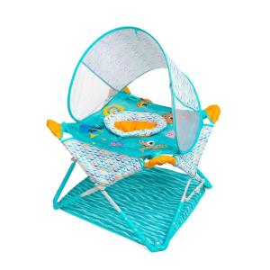 imageBright Starts Pop N Jump Portable Activity Jumper IndoorOutdoor Use Sweet Treats with 4 Sensory Toys Ages 612 MonthsNemo