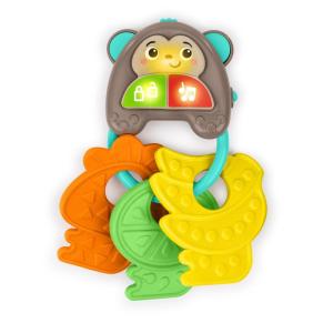 imageBright Starts Press ampamp Glow Spinner Cause and Effect Musical Baby Toy Age 6 MonthsMonkeys
