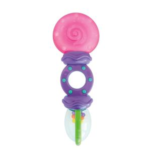 imageBright Starts Rattle and Teethe Chillable Baby Teether Pretty in Pink Ages 3 Months Rattle  Teethe