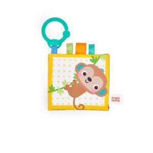 imageBright Starts Safari Buddies Soft Book Crinkle Plush Pages with Lion Monkey Elephant ampamp More Babys First Book Unisex Ages 0Safari Buddies